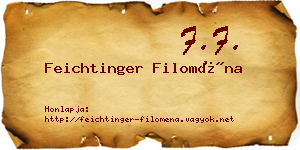 Feichtinger Filoména névjegykártya
